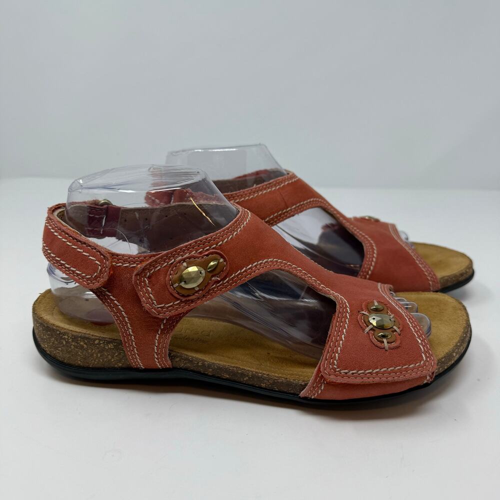 Clarks Unstructured Sandals Women's 9 Coral Leather Comfort Sandals Casual Shoes - Picture 6 of 13